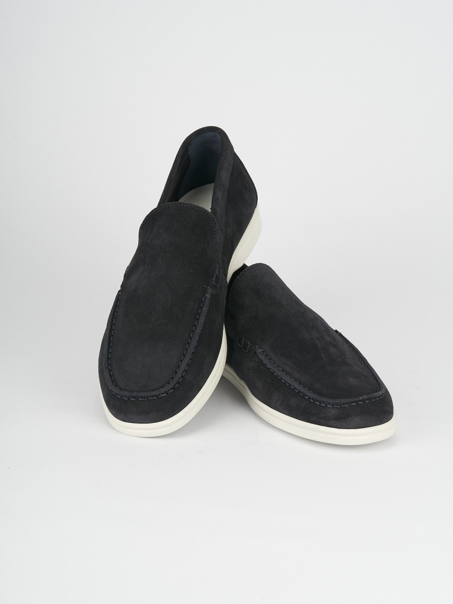 Mocasines azul ante