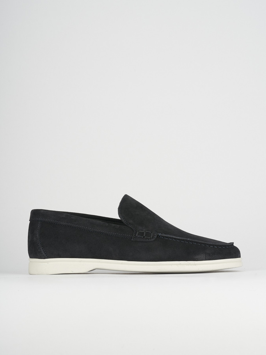 Mocasines azul ante