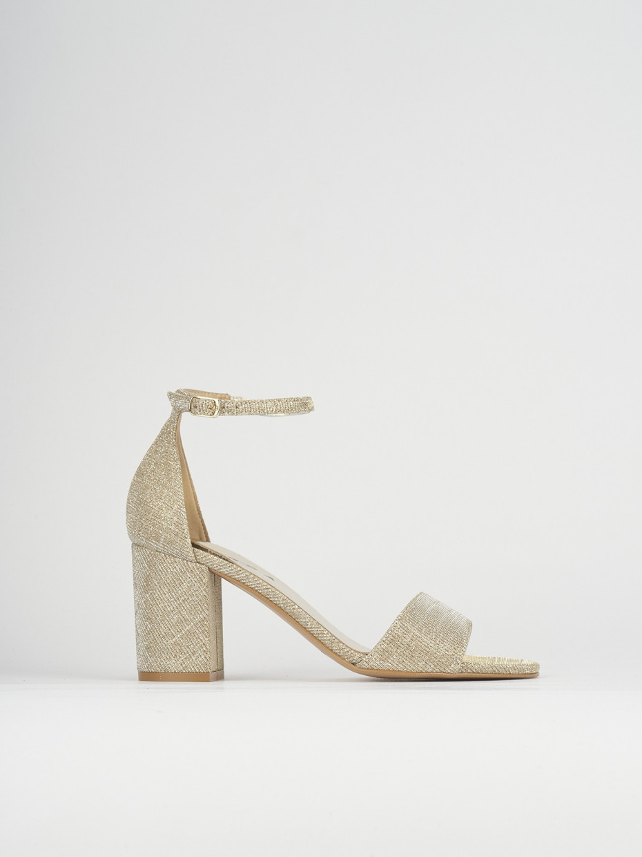 Sandali tacco 8cm pelle oro