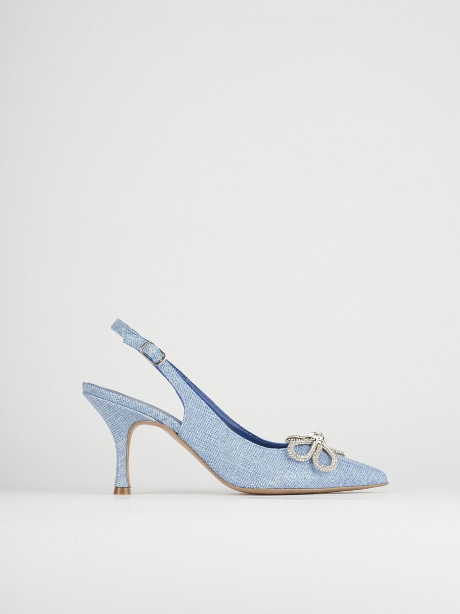 Pumps heel 5 cm blu glitter