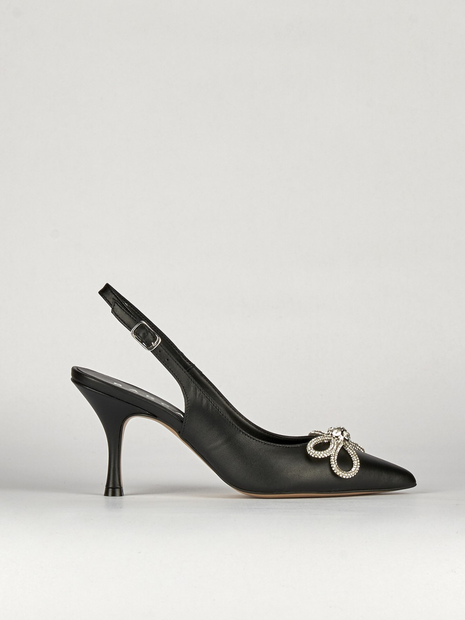 Pumps heel 5 cm black leather