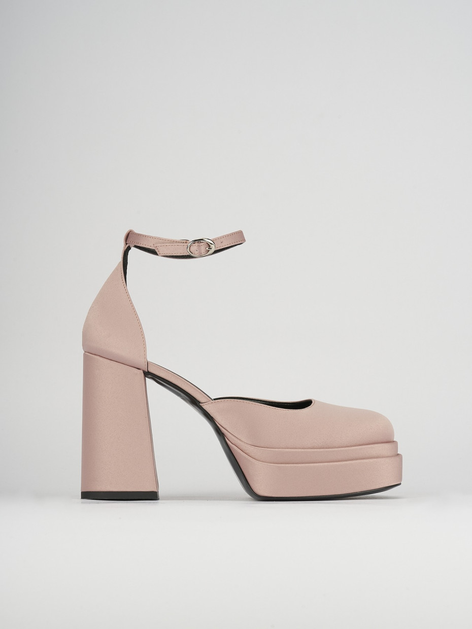 Zapatos de salón tacón 11 cm rosa raso