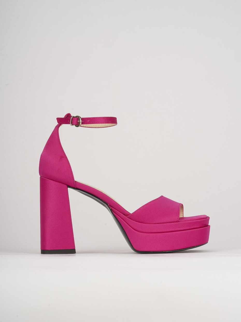 Sandalias de tacón alto tacón 11 cm rosa cuero
