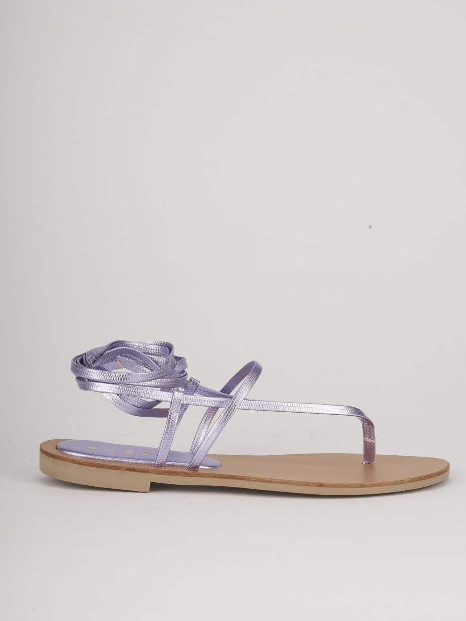 Low heel sandals heel 1 cm pink leather