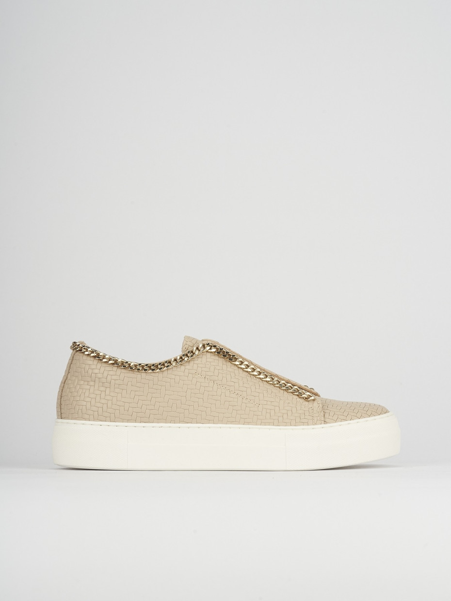 Sneakers beige leather