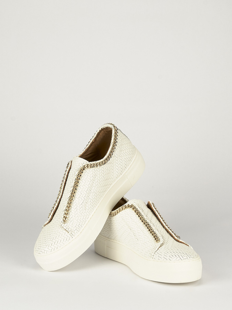 Zapatillas deportivas blanco cuero