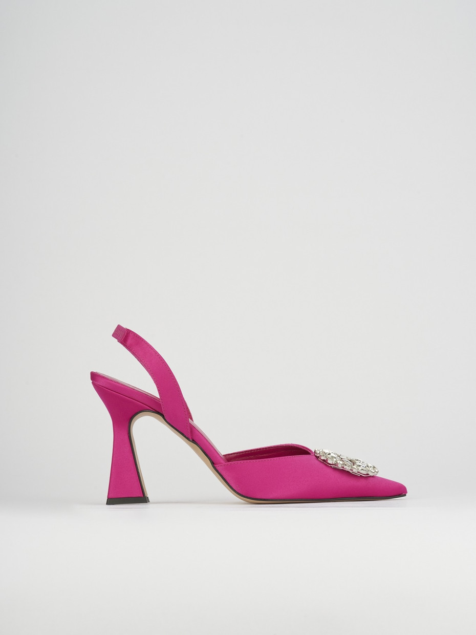 Salones destalonados tacón 9 cm rosa cuero