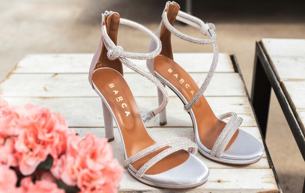 Sandalias de tacón alto tacón 10 cm plata cuero