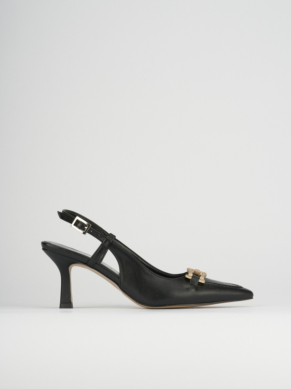 Pumps heel 7 cm black leather