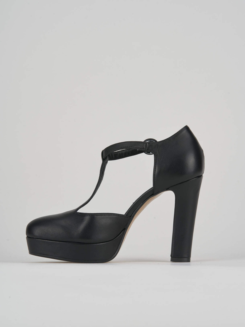 Bebè tacco 9cm  nero pelle