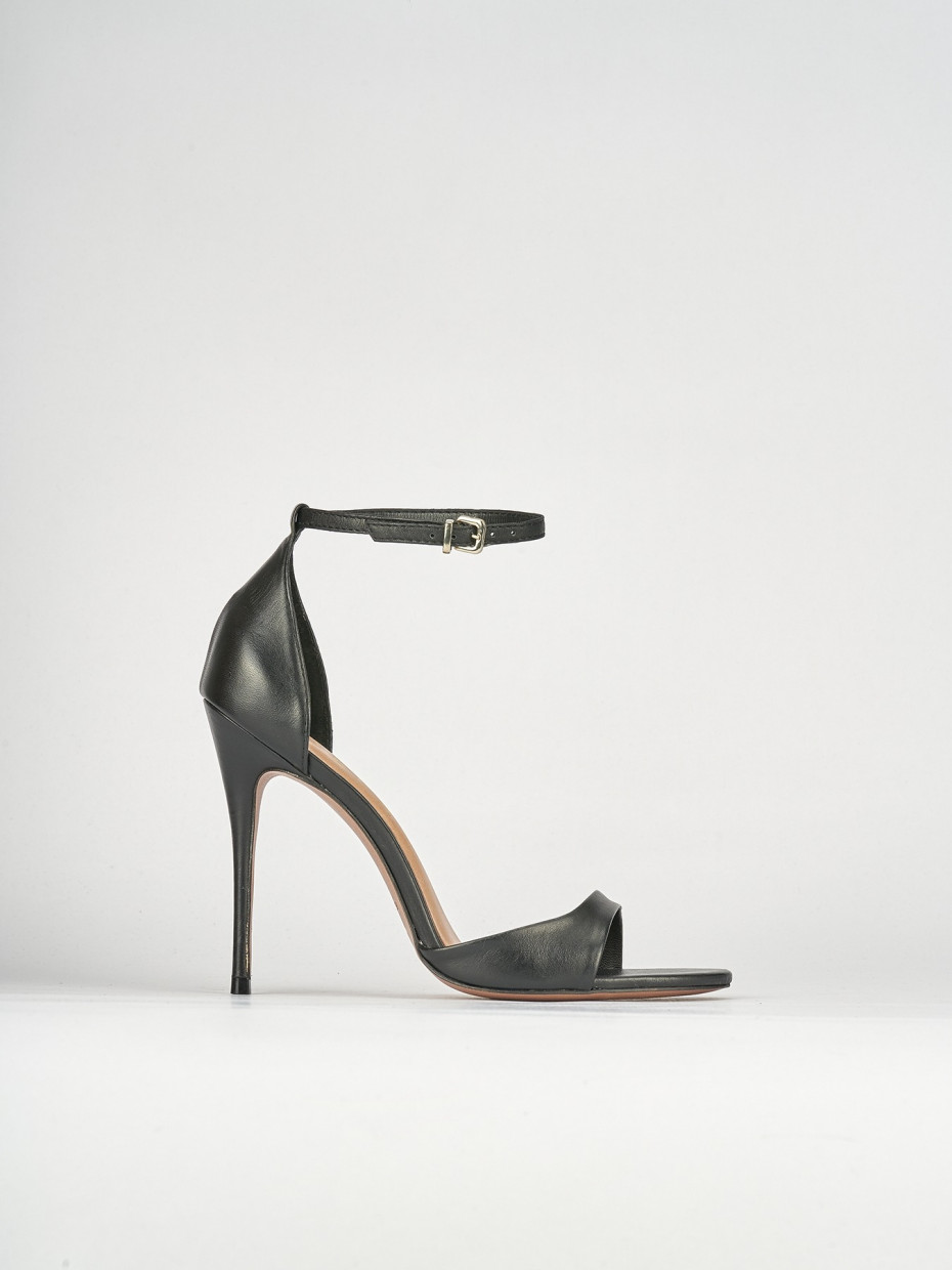 Sandali tacco 12cm pelle nero