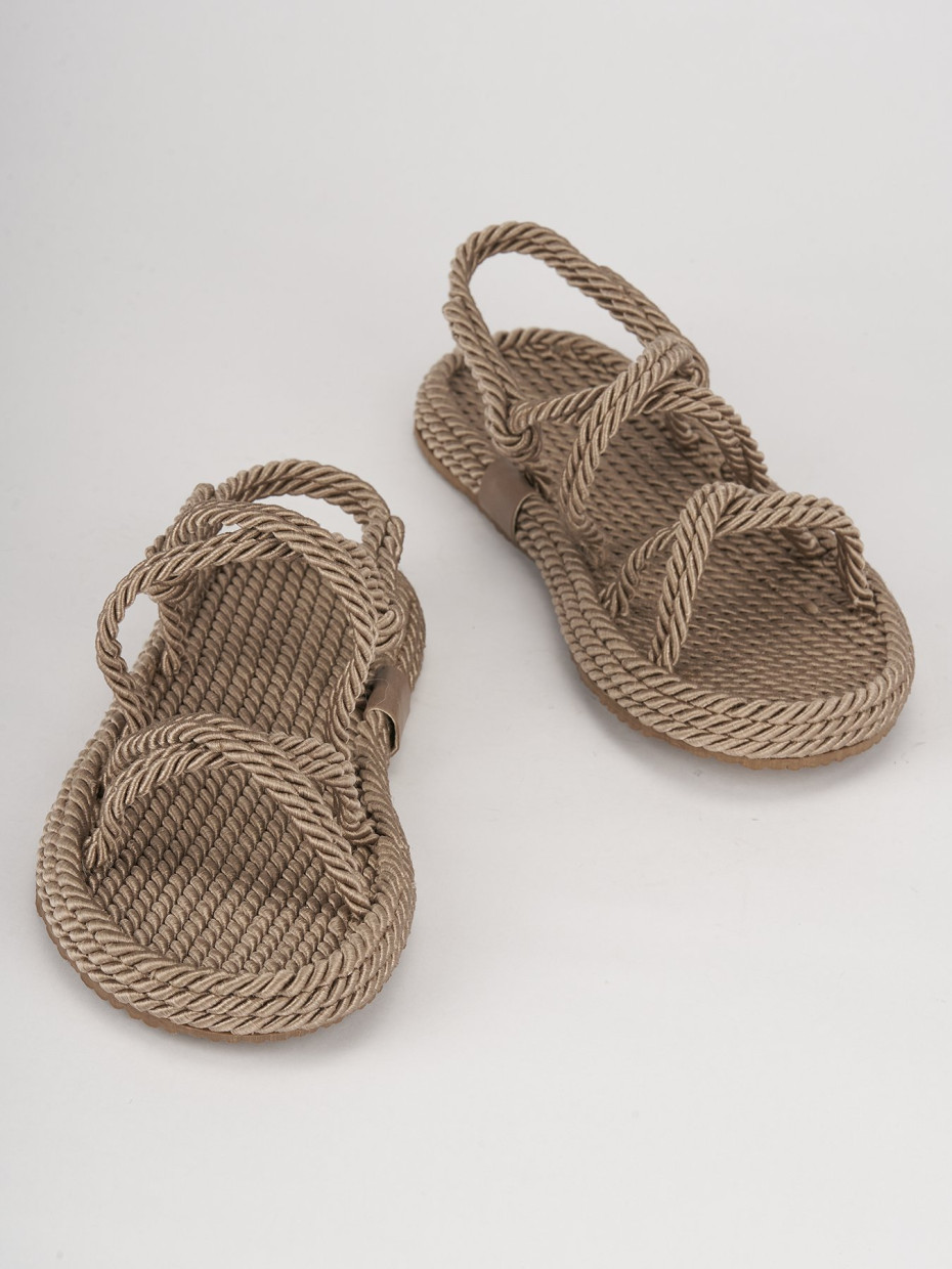 Sandali tacco 1cm pelle bronzo