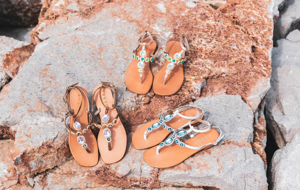 Sandalias de tacón bajo tacón 1 cm blanco cuero