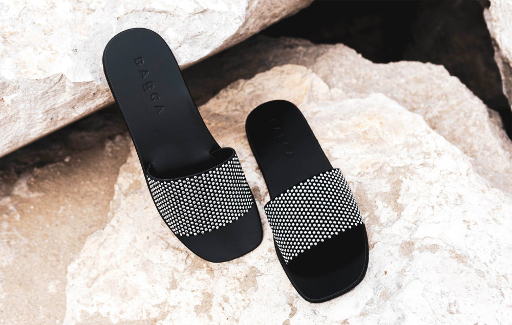 Mules tacón 1 cm negro cuero