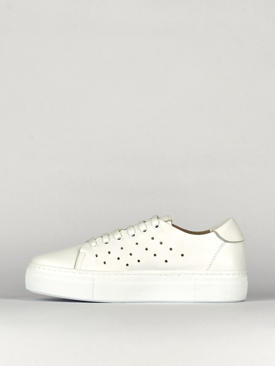 Zapatillas deportivas blanco cuero
