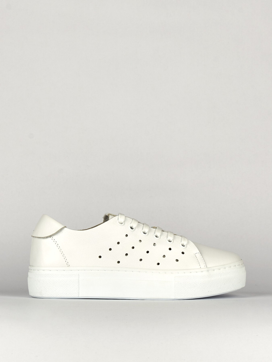 Zapatillas deportivas blanco cuero