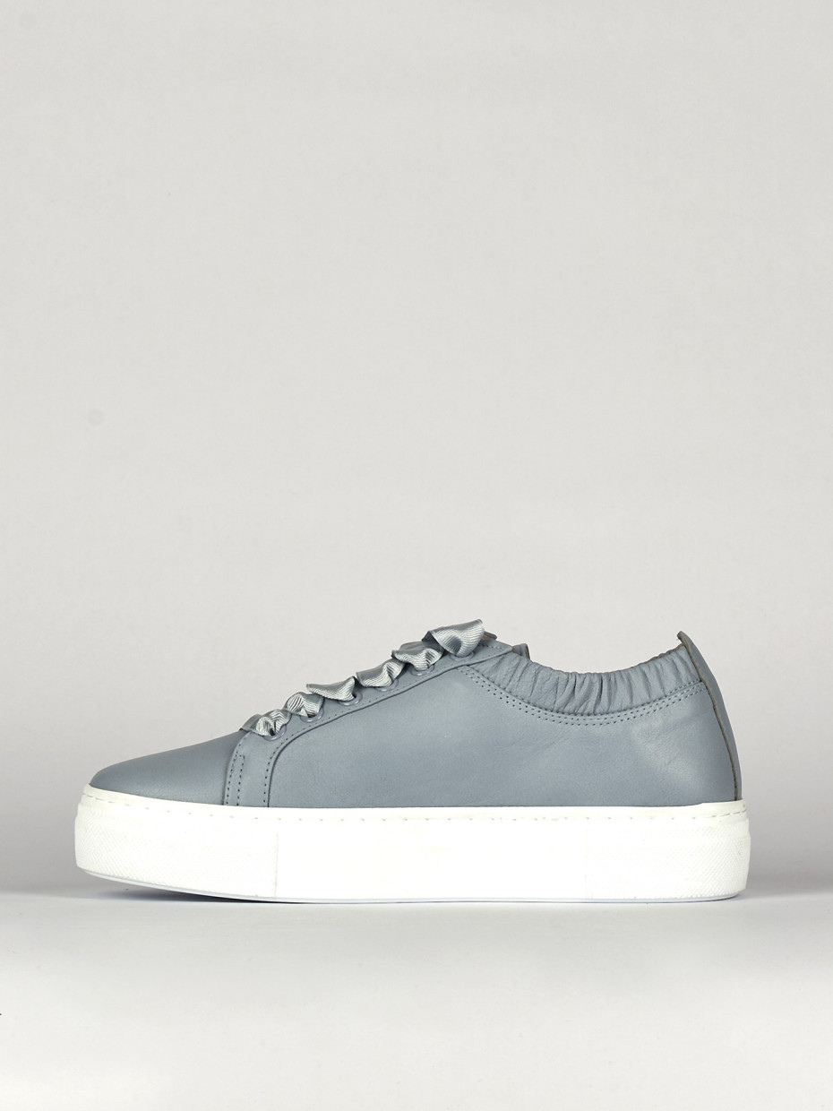 Sneakers pelle azzurro