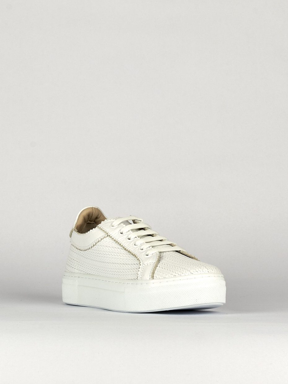 Zapatillas deportivas blanco cuero