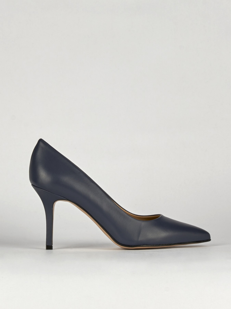 Pumps heel 7 cm blu leather