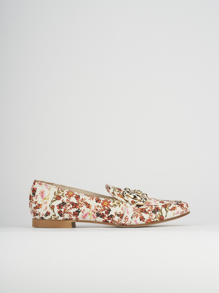 Mocasines tacón 1 cm multicolor cuero