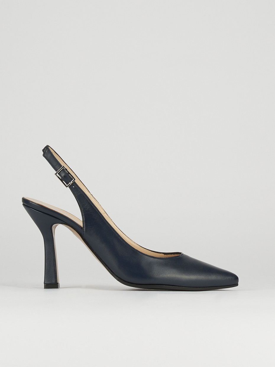Pumps heel 8 cm blu leather