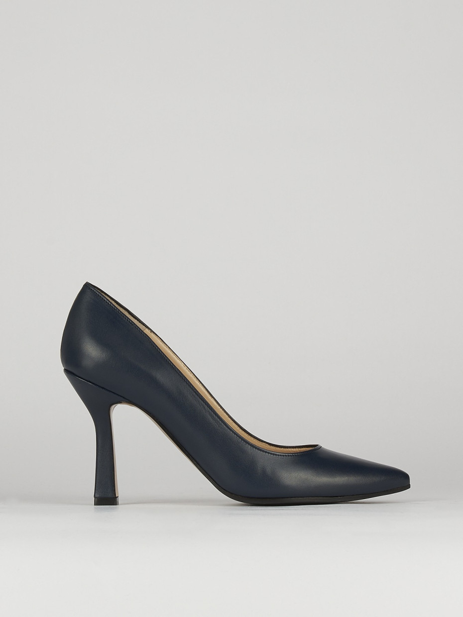 Pumps heel 8 cm blu leather