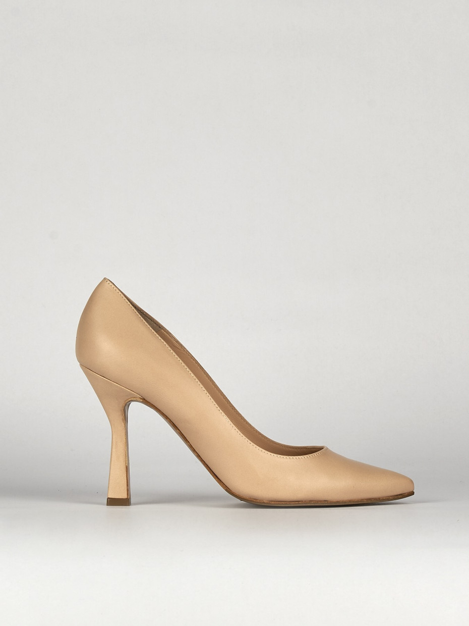 Pumps heel 8 cm pink leather