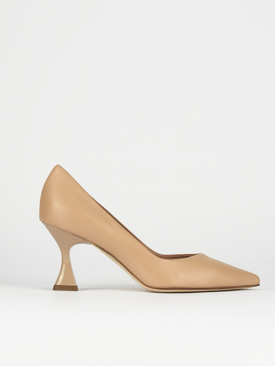 Pumps heel 7 cm pink leather