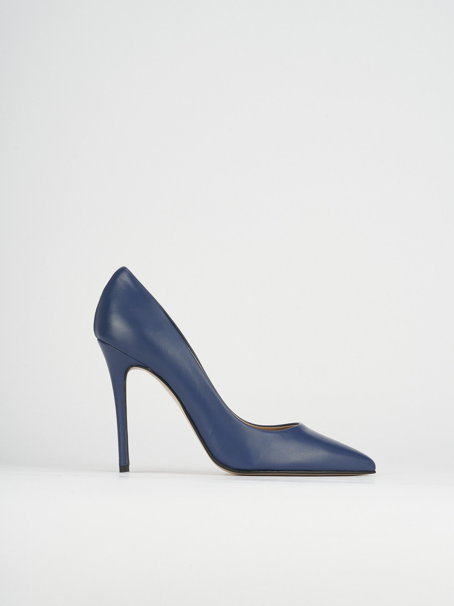 Pumps heel 11 cm blu leather