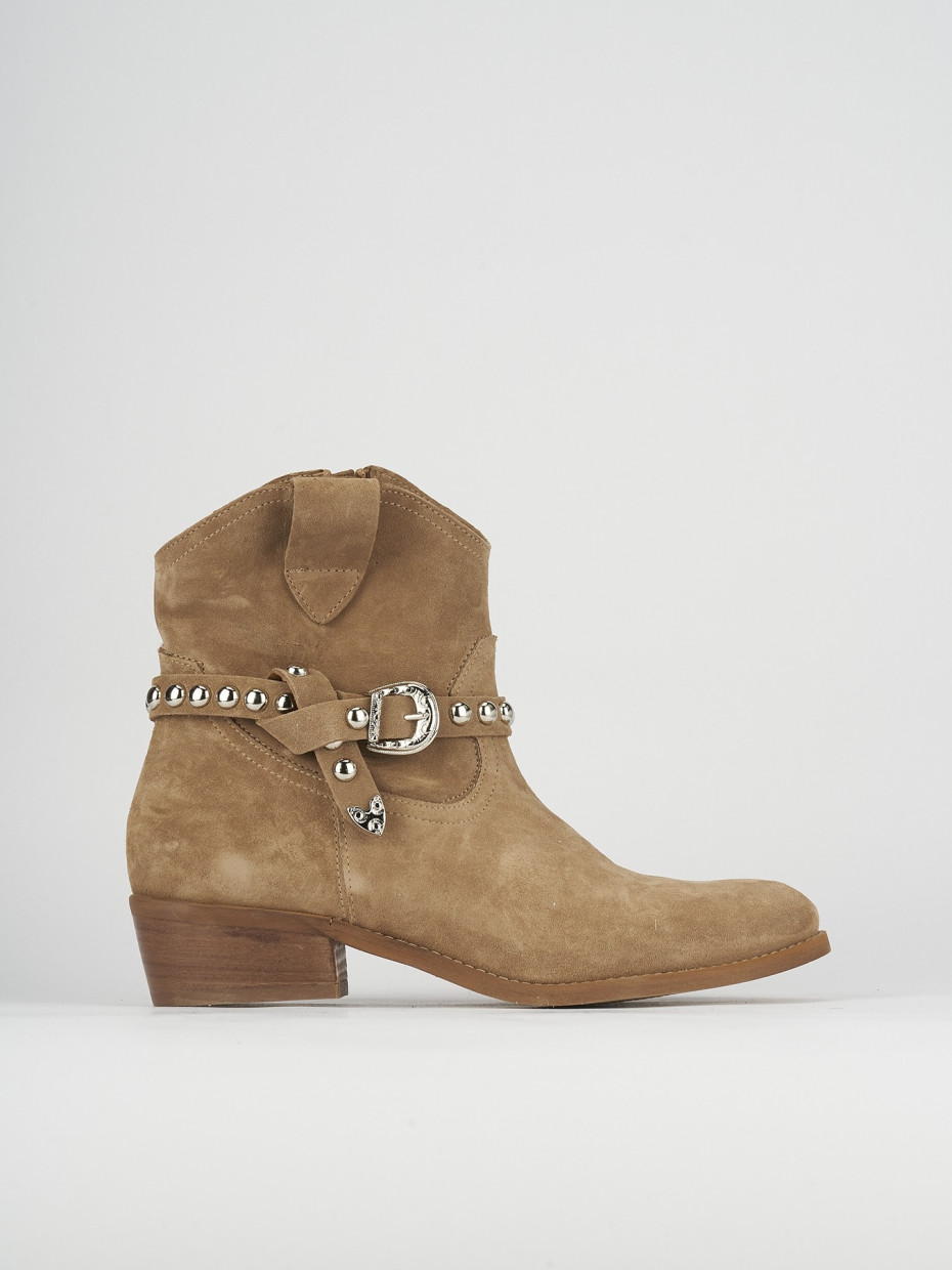 Outlet - mujer tacón 3 cm beis ante