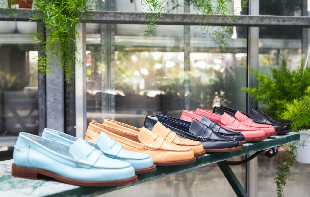 Mocasines tacón 1 cm marrón cuero