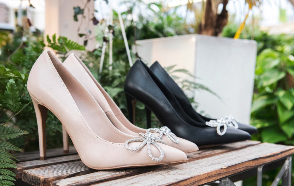 Pumps heel 10 cm pink leather