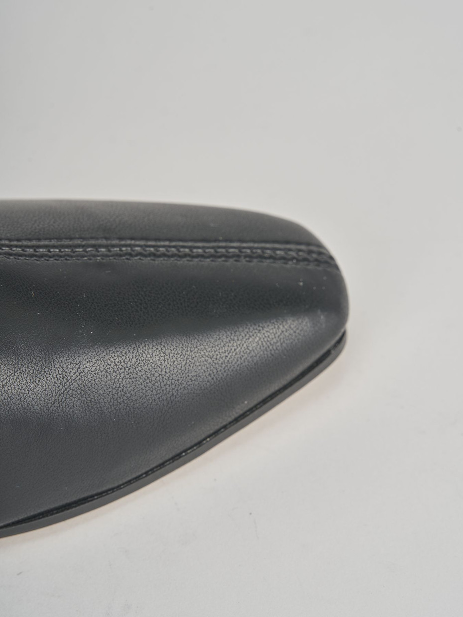 Botines de tacón alto tacón 8 cm negro cuero