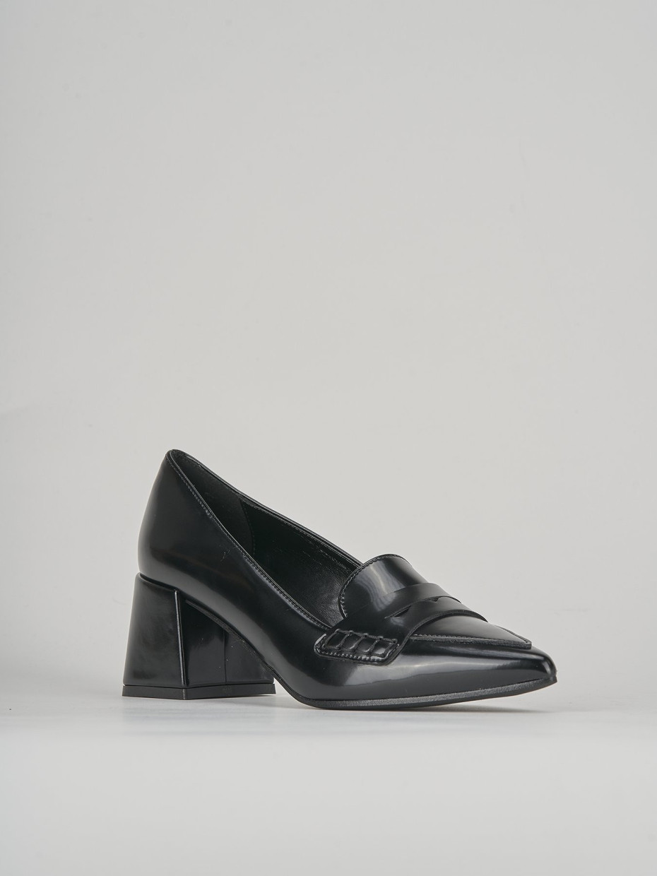 Pumps heel 4 cm black leather