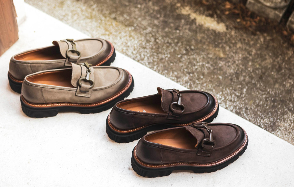 Mocasines tacón 2 cm marrón oscuro nobuk