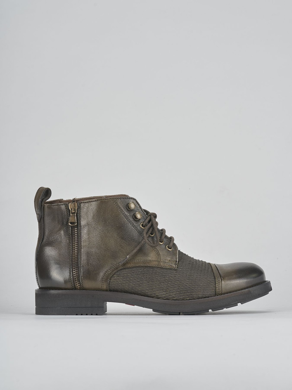 Botas militares verde cuero