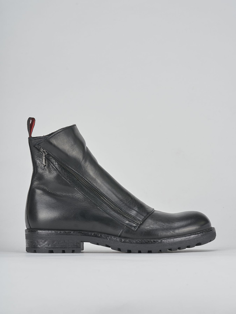Botas militares negro cuero