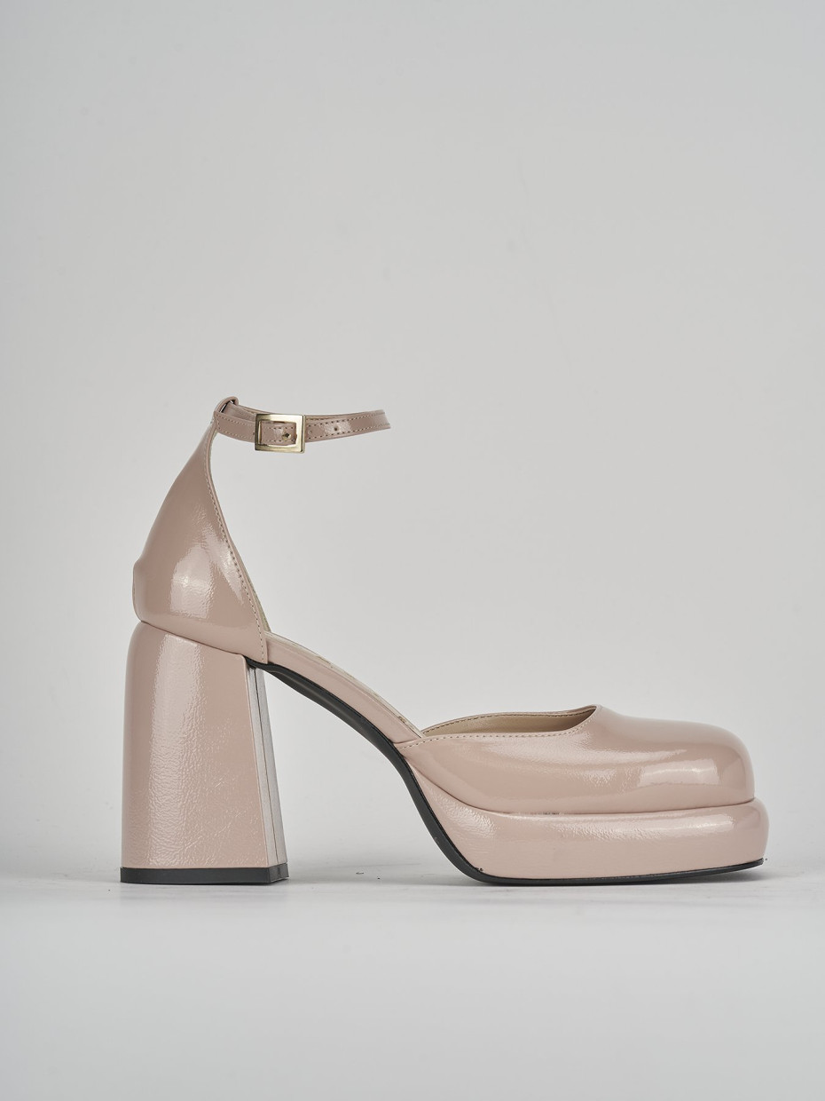 Décolleté tacco 11cm vernice rosa