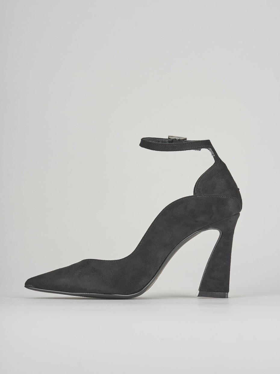 Pumps heel 8 cm black suede