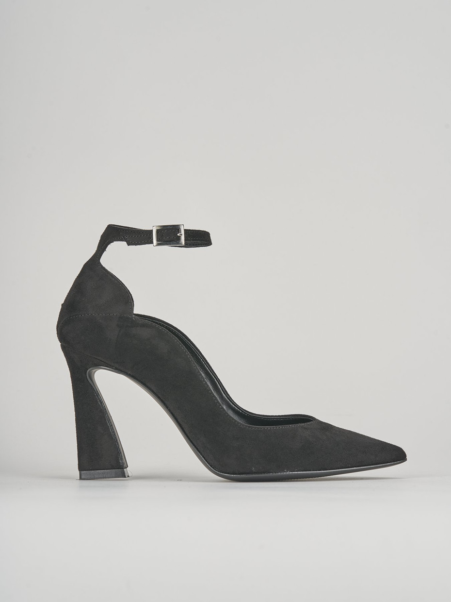 Pumps heel 8 cm black suede