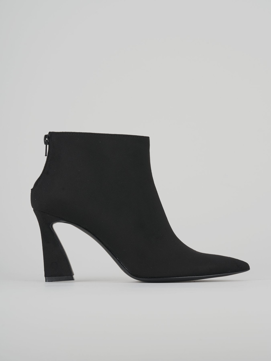 Botines de tacón alto tacón 8 cm negro ante