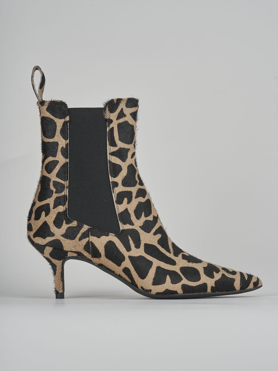 High heel ankle boots heel 5 cm giraffa horsy