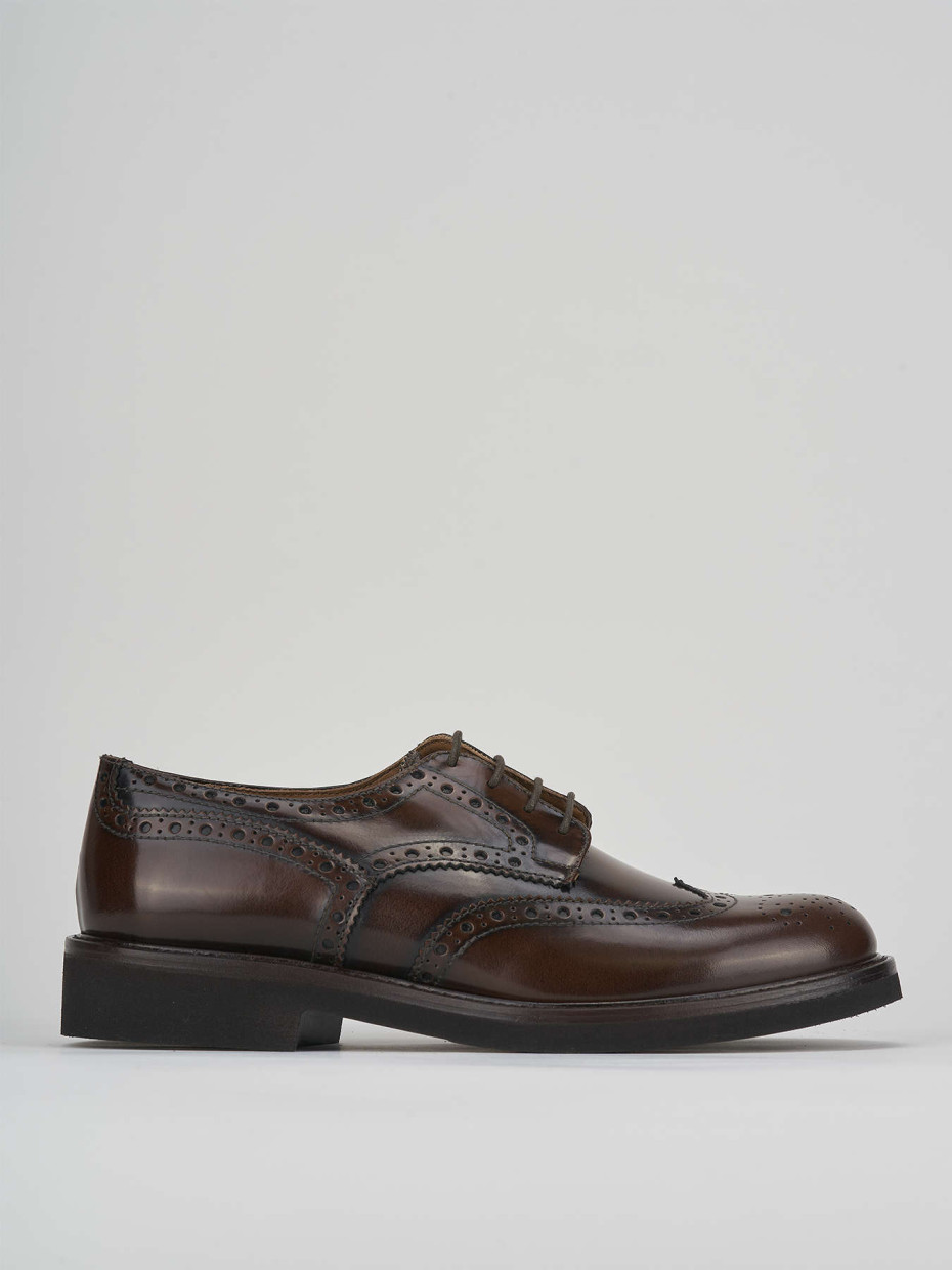 Zapatos de cordones marrón cuero
