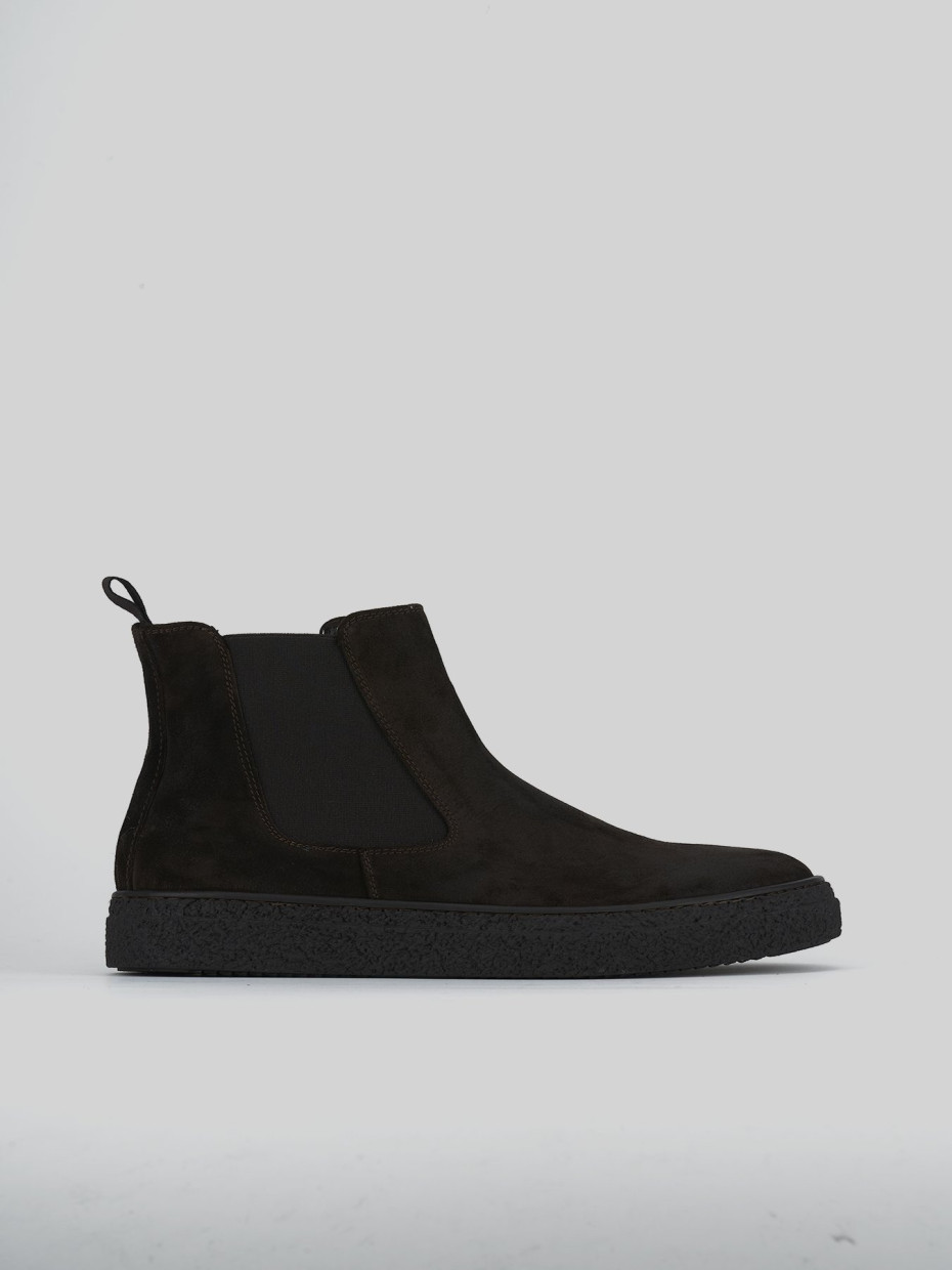 Botines marrón oscuro ante