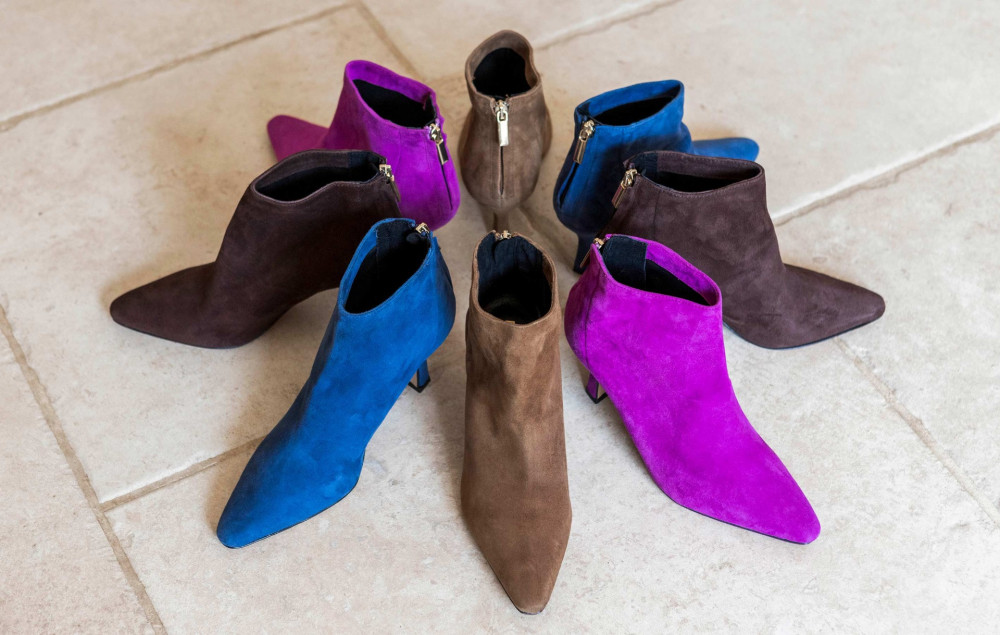 Botines de tacón alto tacón 7 cm marrón oscuro ante
