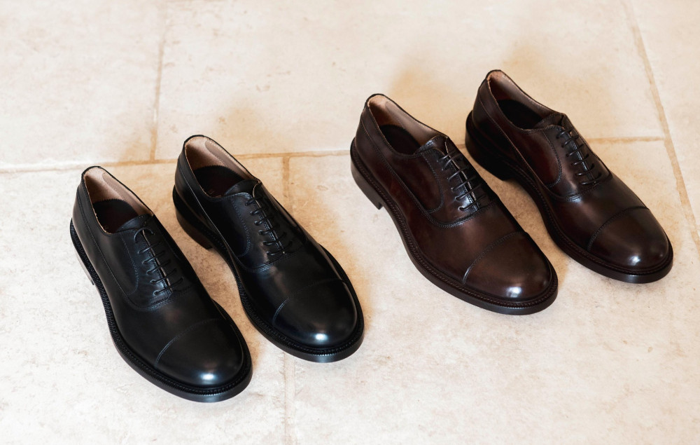 Zapatos de cordones marrón oscuro cuero