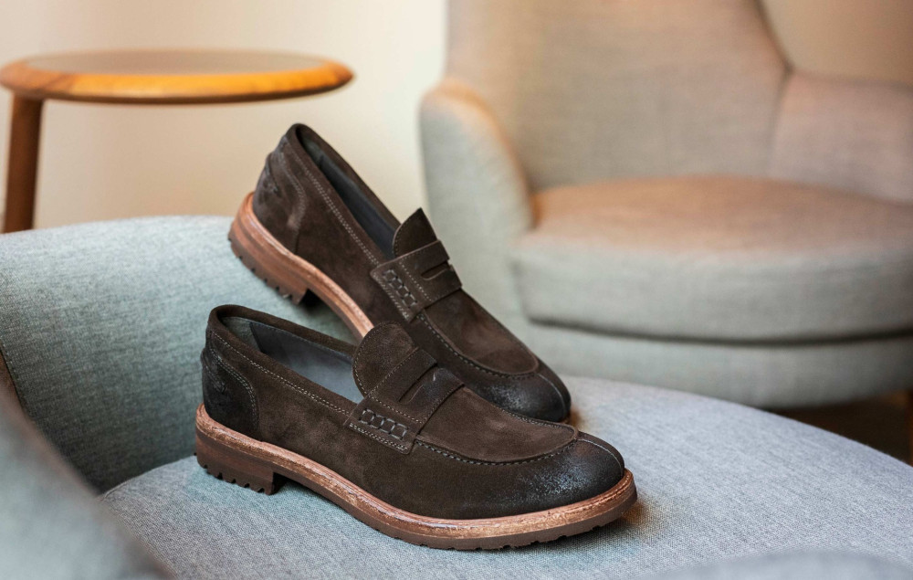 Mocasines marrón oscuro ante