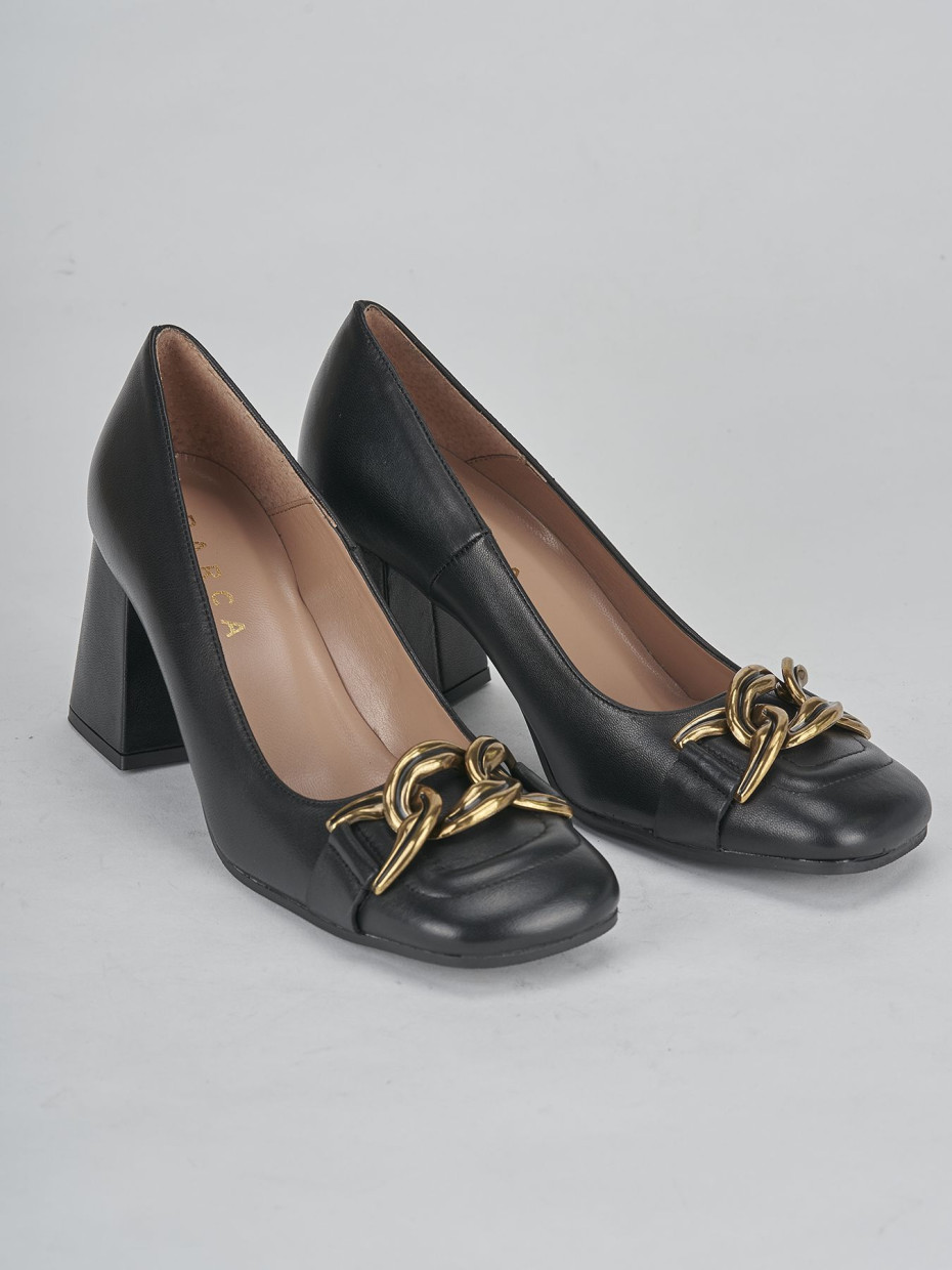 Pumps heel 8 cm black leather
