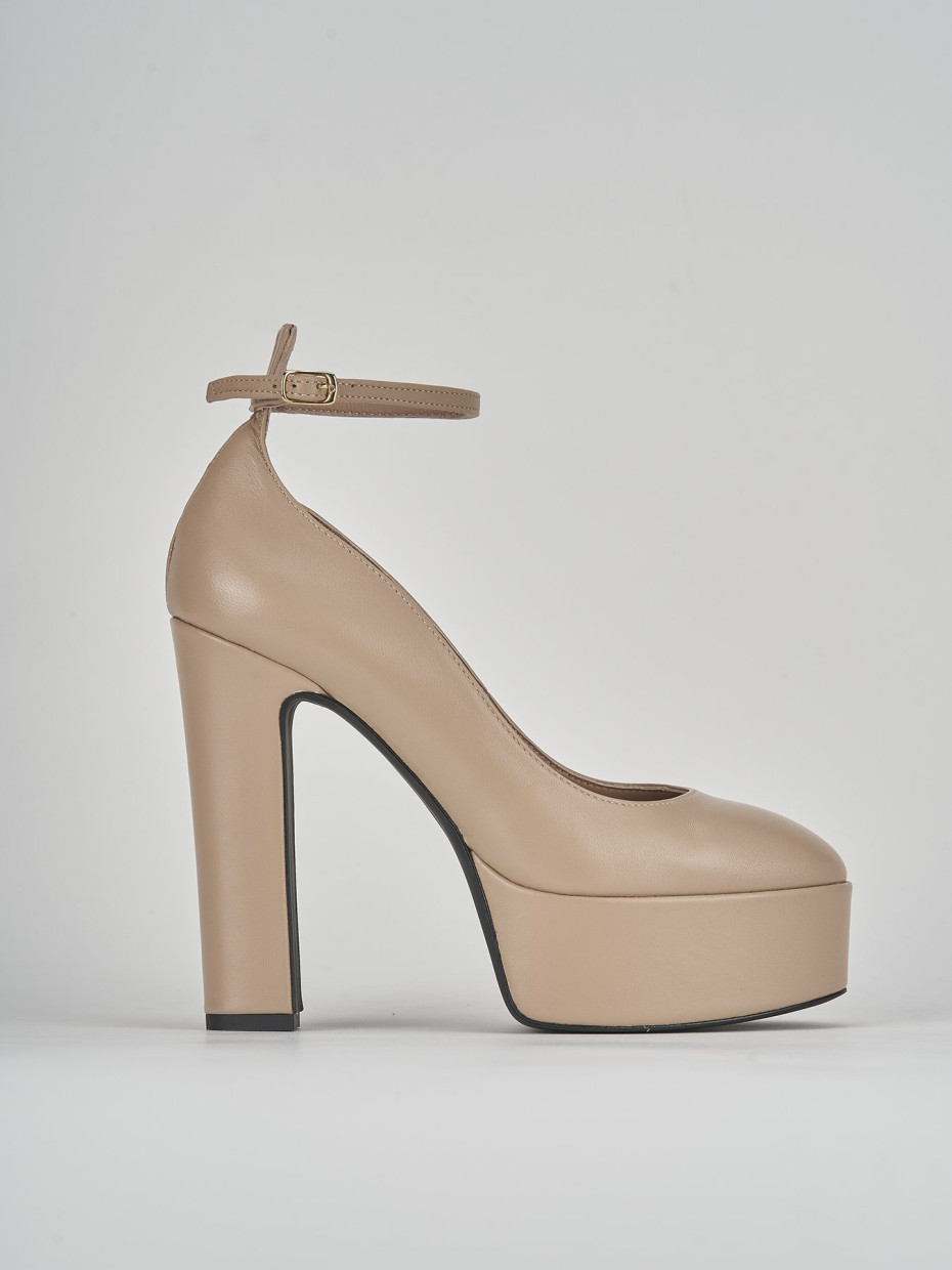 Pumps heel 13 cm pink leather