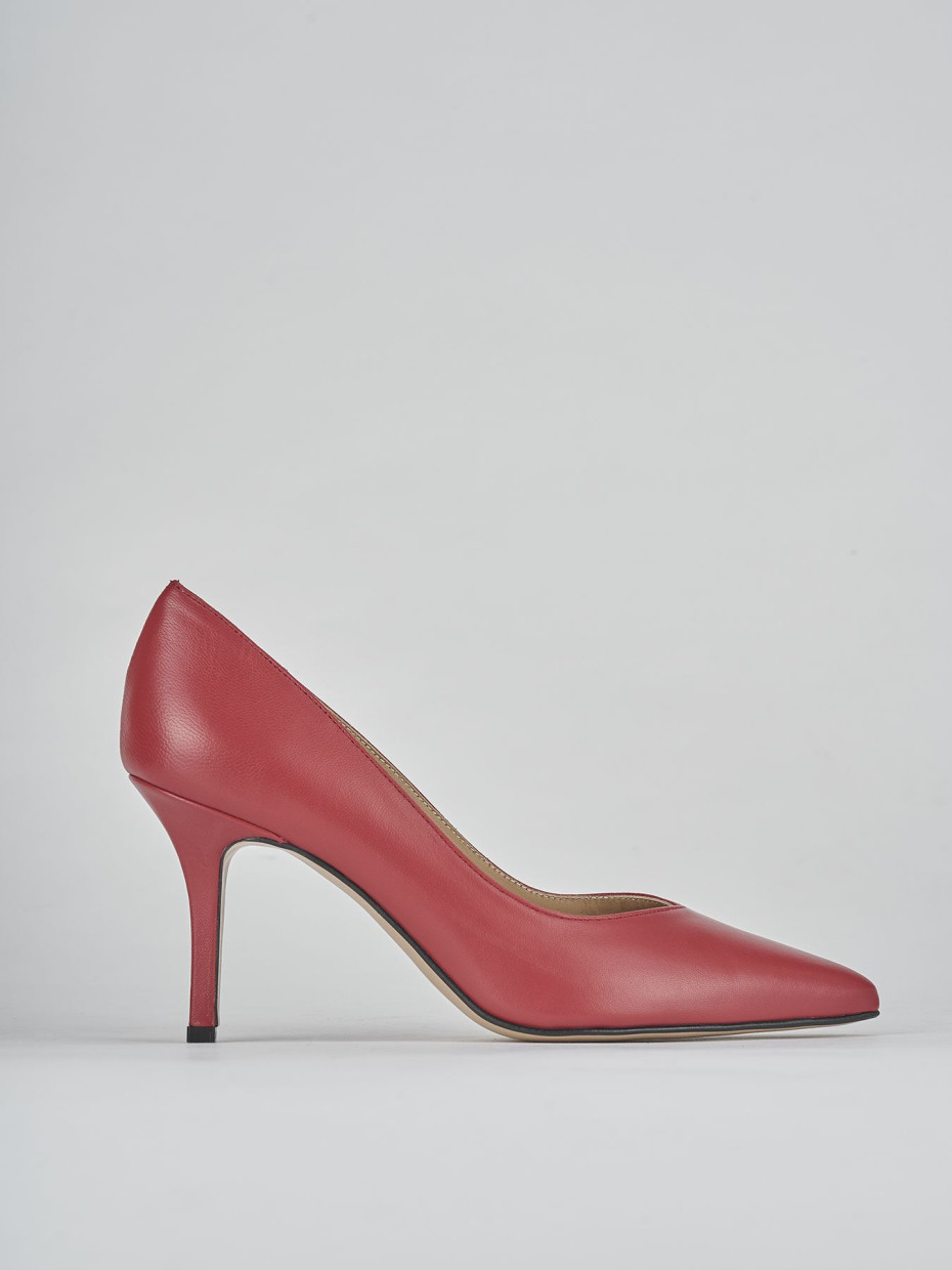 Pumps heel 7 cm red leather